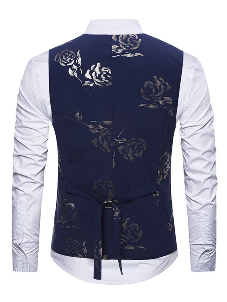 Floral Casual Lapel Single-Breasted Herreskjorte