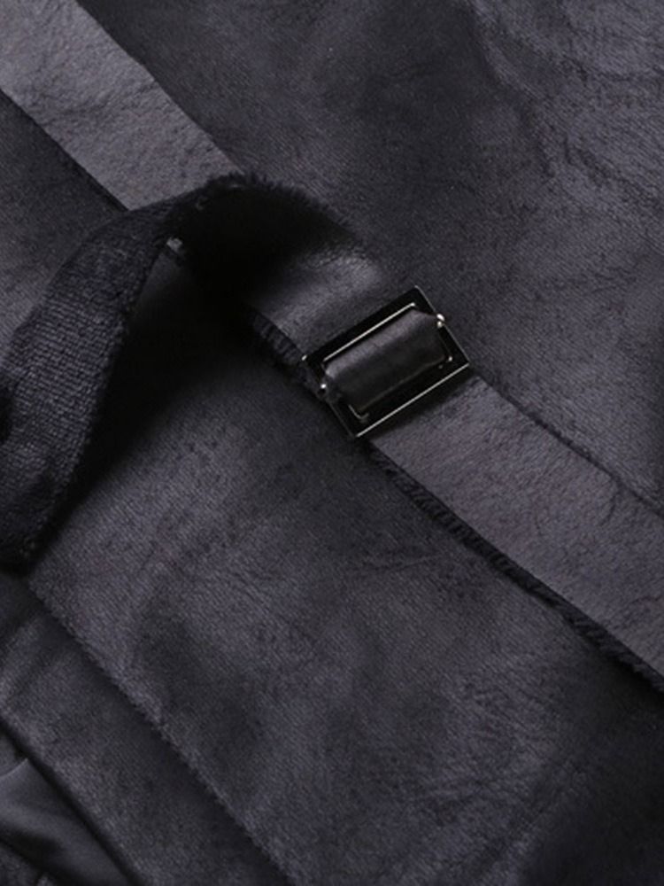 Lapel Button Enkelt-Breasted Vest For Menn