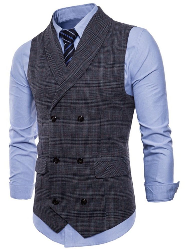 Rutete Casual Vest For Menn