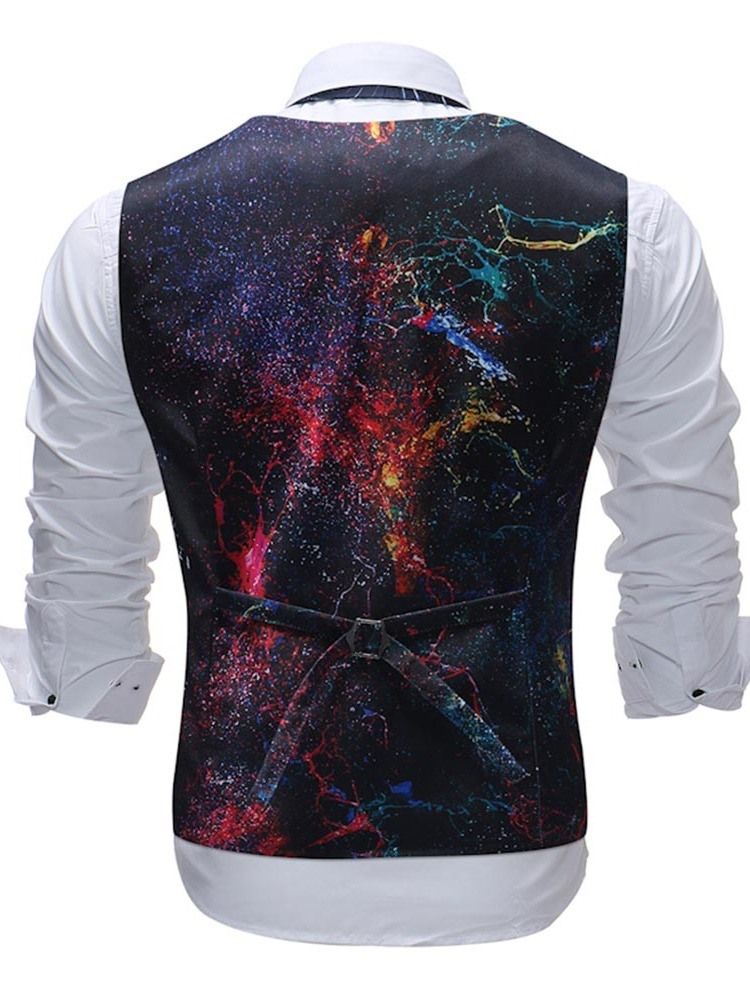 Trykt Paint Splatters Herre Casual Vest