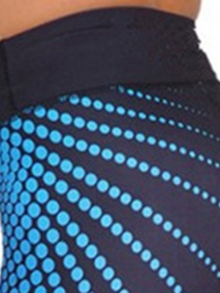 3D Fashion Print Pustende Løpeyogabukser Tiktok Leggings Med Høy Midje