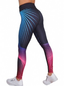 3D Fashion Print Pustende Løpeyogabukser Tiktok Leggings Med Høy Midje