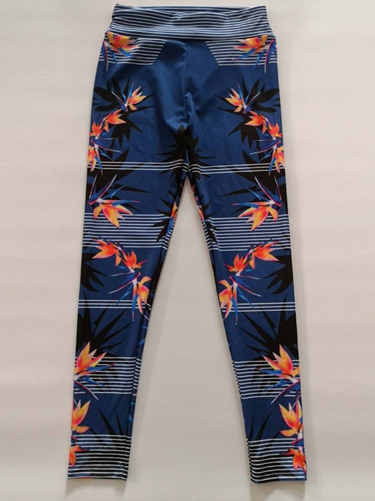 Anti-Svette Blomsterprint Sportsleggings For Kvinner