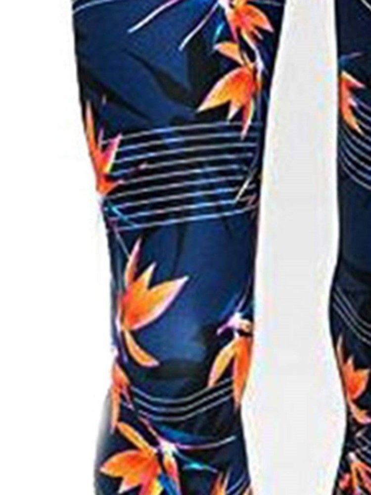 Anti-Svette Blomsterprint Sportsleggings For Kvinner