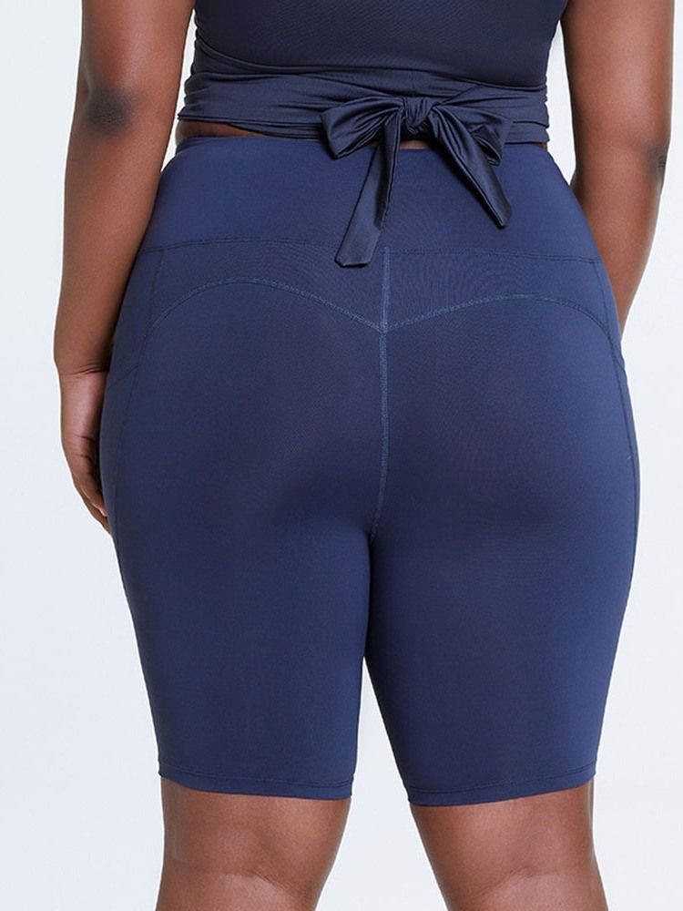 Anti-Svette Solid Løpeshorts Plus Size Bukser