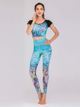 Anti-Sweat Patchwork Color Block Sportssett