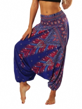 Bohemian Geometry Print Looseyoga Harem Bukser