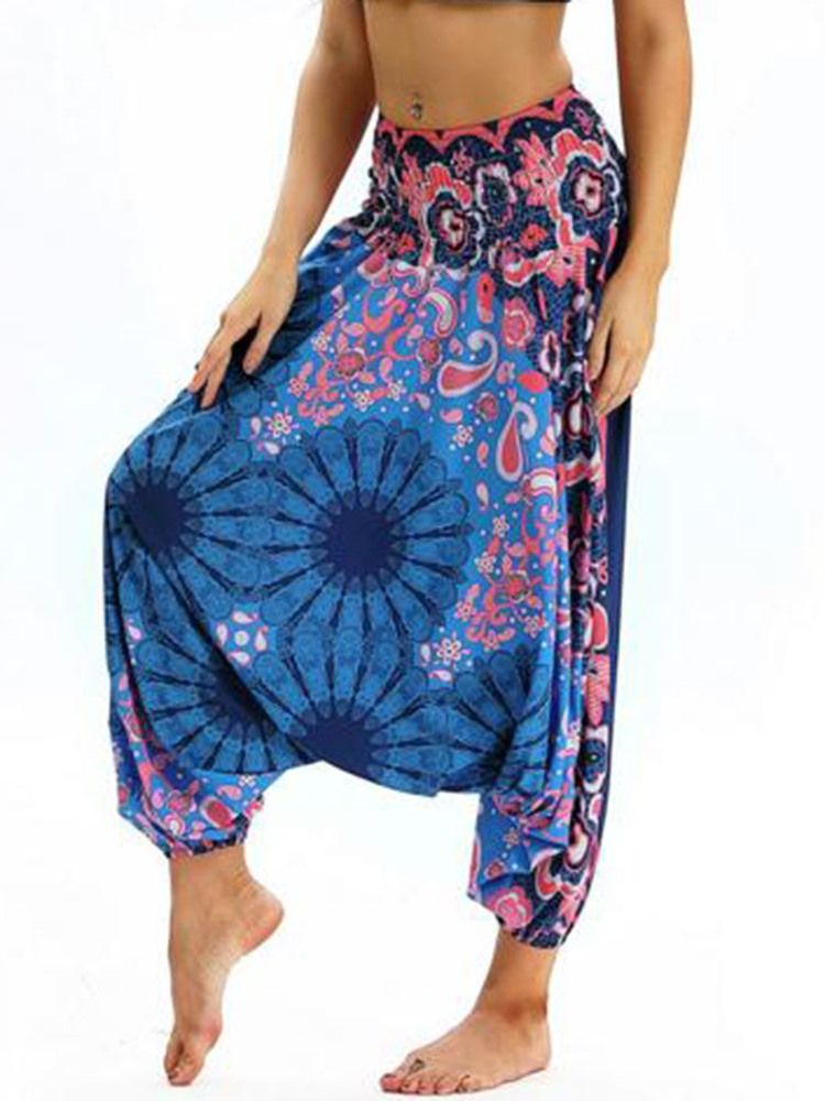 Bohemian Print Yoga Harem Bukser