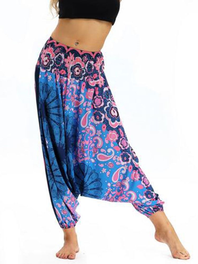 Bohemian Print Yoga Harem Bukser