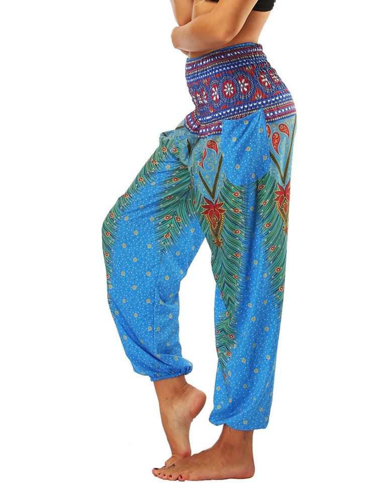 Boho Print Geometric Street Dance Yoga Bukser