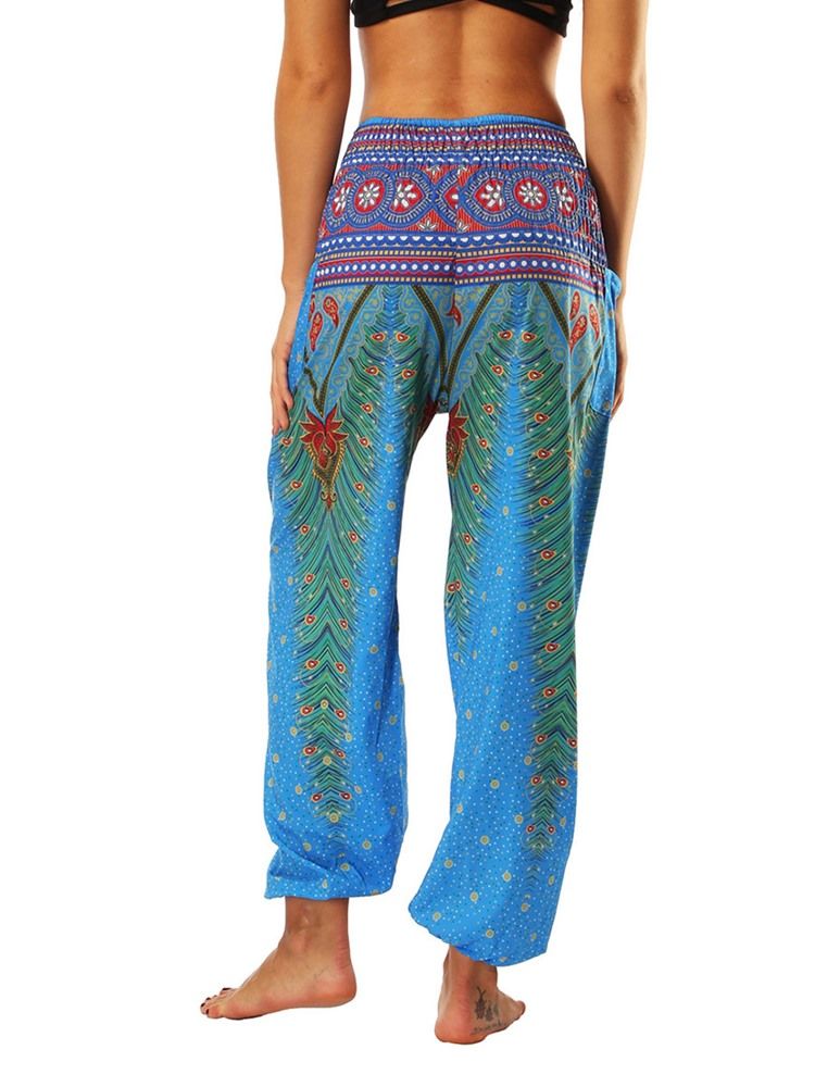 Boho Print Geometric Street Dance Yoga Bukser