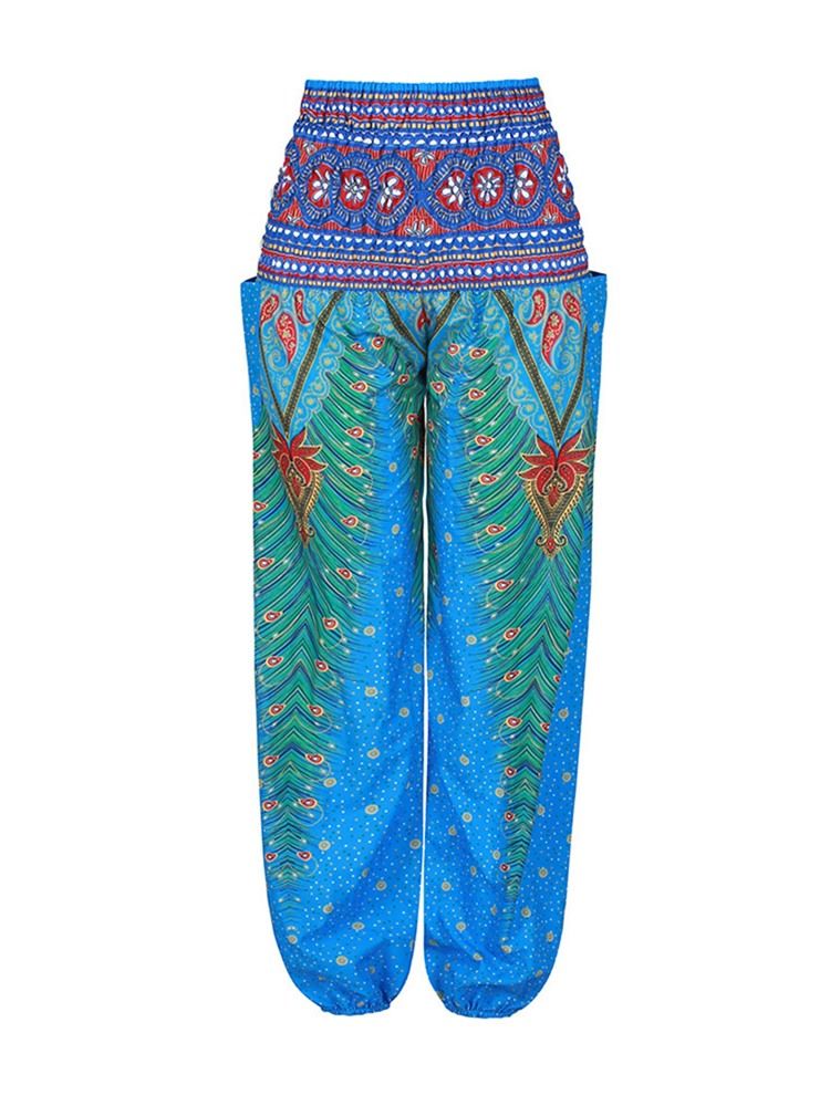 Boho Print Geometric Street Dance Yoga Bukser