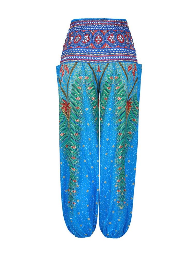 Boho Print Geometric Street Dance Yoga Bukser