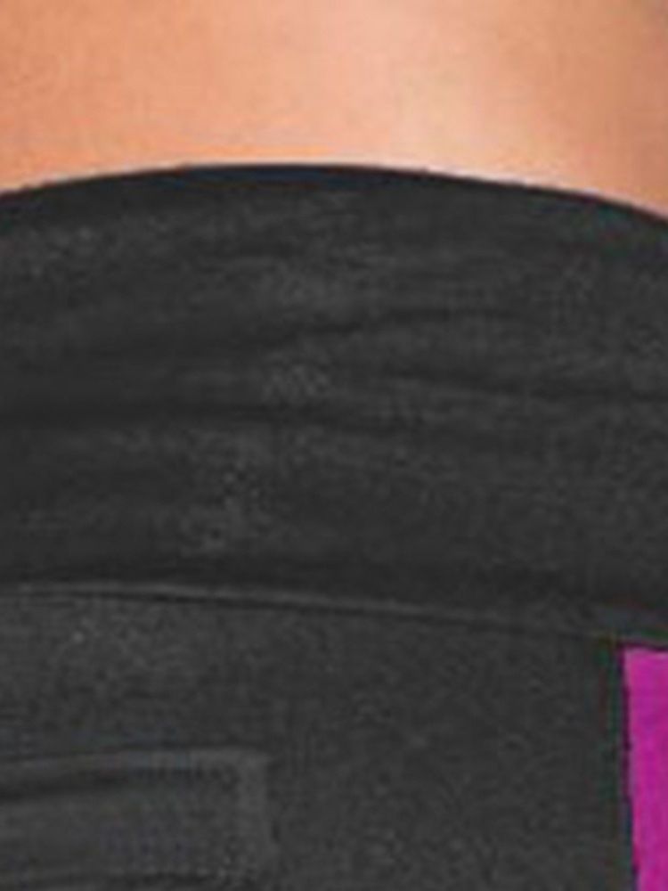 Color Block Pockets Yogashorts For Kvinner