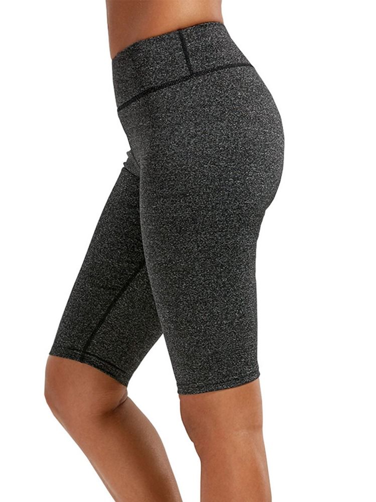 Gym Sport Sømløs Pustende Knelengde Leggings Yogabukser Høy Midje Tiktok Leggings