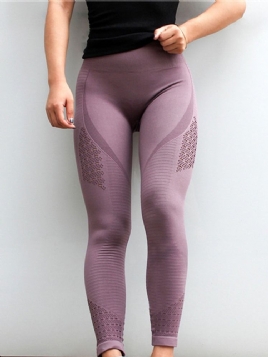 Hurtigtørrende Nylon Solid Tennis Leggings I Full Lengde Yoga Tiktok Leggings Med Høy Midje