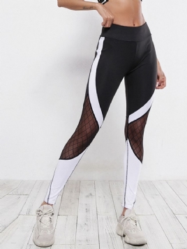 Kvinners Color Block Patchwork Sommer Ankellengde Leggings Yogabukser Høy Midje Tiktok Leggings