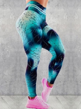 Print Høyt Midjet Push Up Gym Sport Leggings Yogabukser Høy Midje Tiktok Leggings