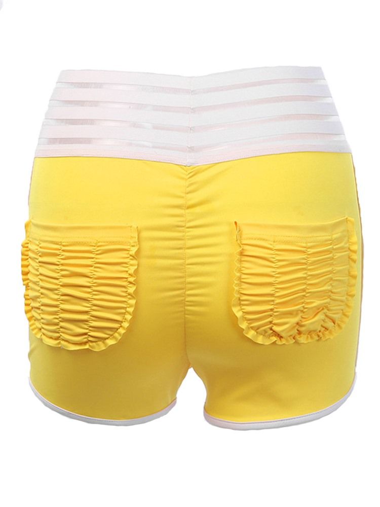 Pustende Solid Løpeshorts Yogabukser For Kvinner