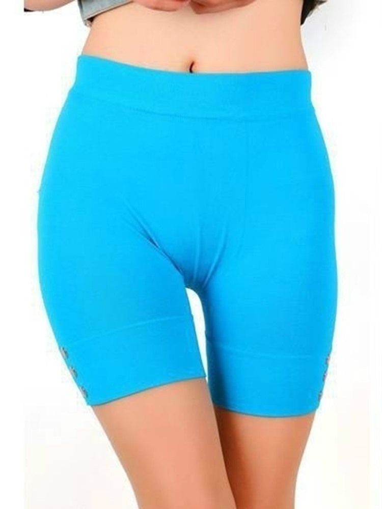 Pustende Solid Sommershorts For Kvinner Gym Sports Yogabukser