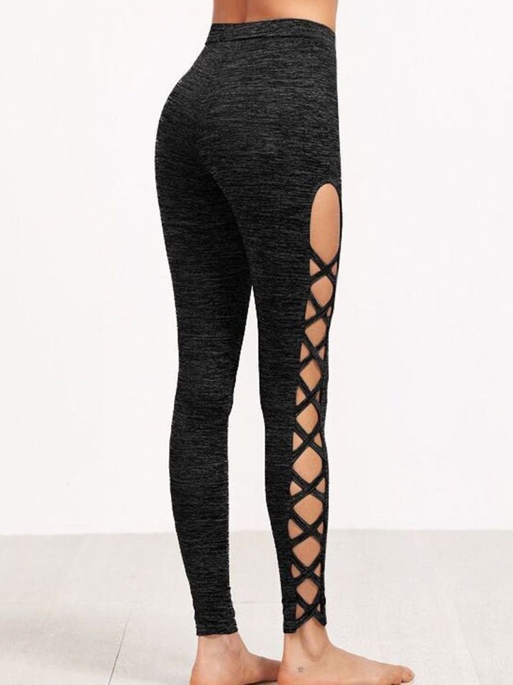 Quick Dry Ankellengde Løpebukser Yogabukser Høy Midje Tiktok Leggings