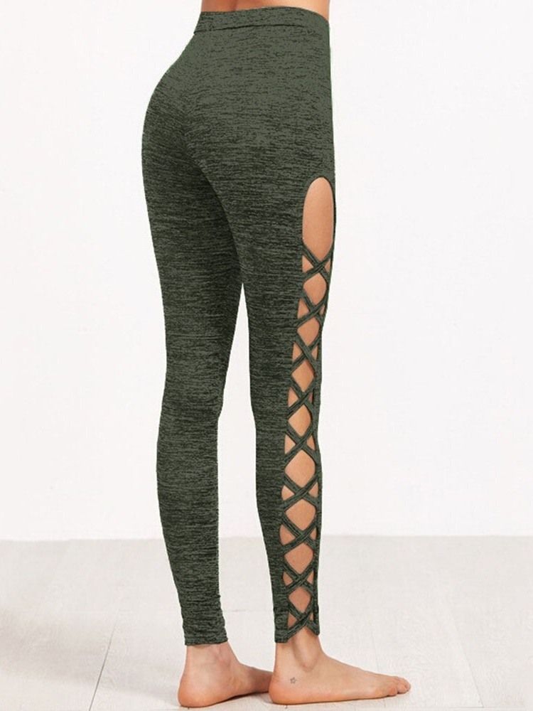 Quick Dry Ankellengde Løpebukser Yogabukser Høy Midje Tiktok Leggings