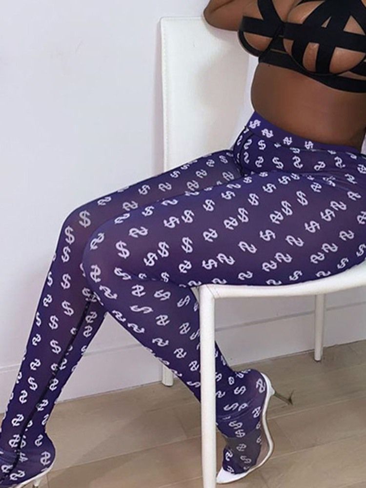 Skriv Ut Anti-Svette Yogabukser For Kvinner Med Høy Midje Tiktok Leggings