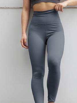 Solid Anti-Svette Nylon Street Dance Kvinnelige Leggings Yogabukser Høy Midje Tiktok Leggings