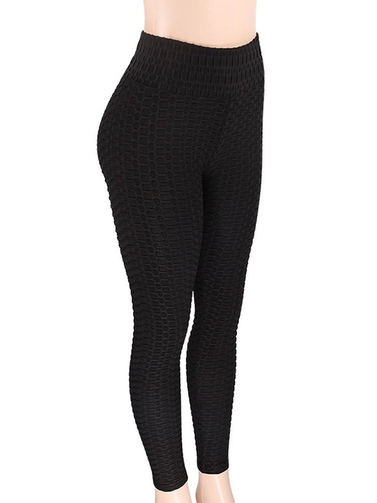 Solid Sports Casual Yogabukser For Kvinner Høy Midje Tiktok Leggings