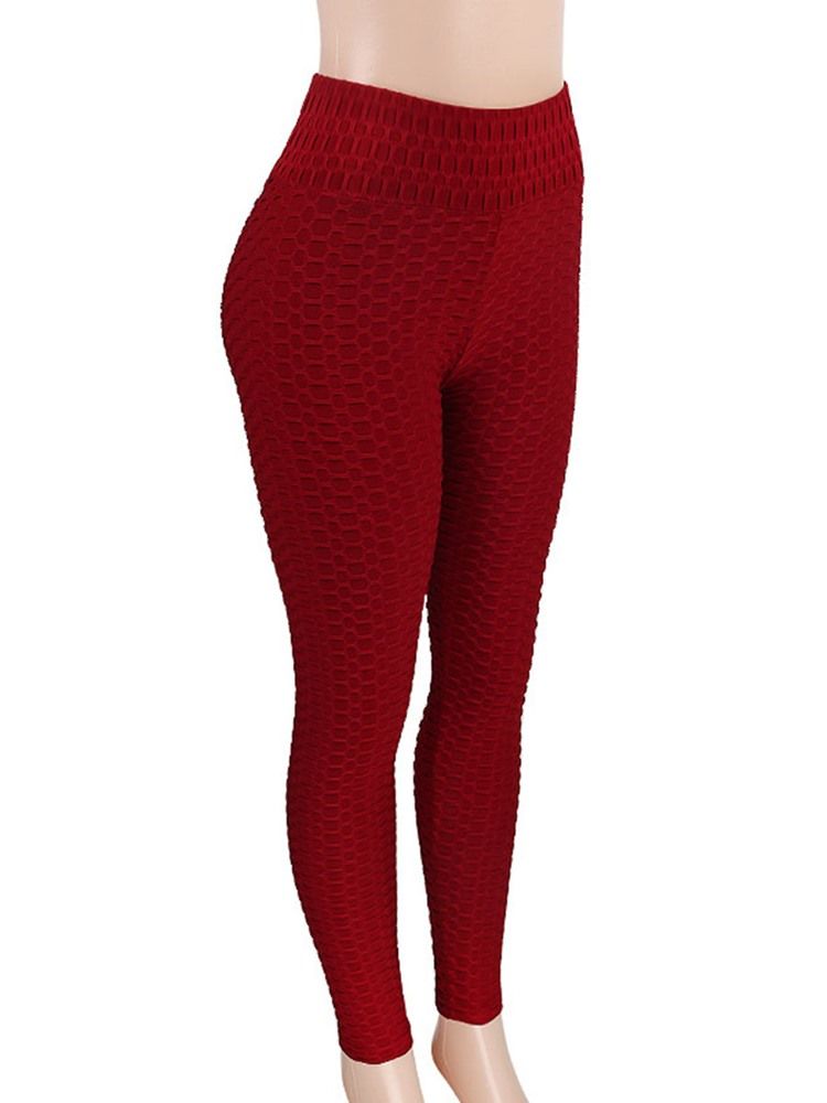 Solid Sports Casual Yogabukser For Kvinner Høy Midje Tiktok Leggings