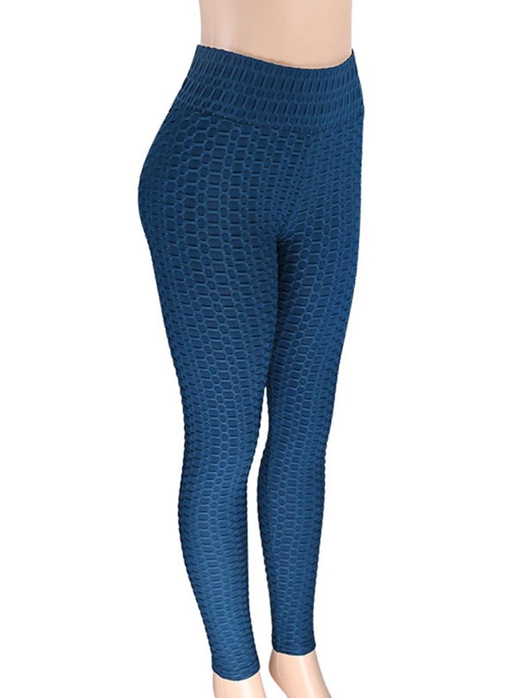 Solid Sports Casual Yogabukser For Kvinner Høy Midje Tiktok Leggings