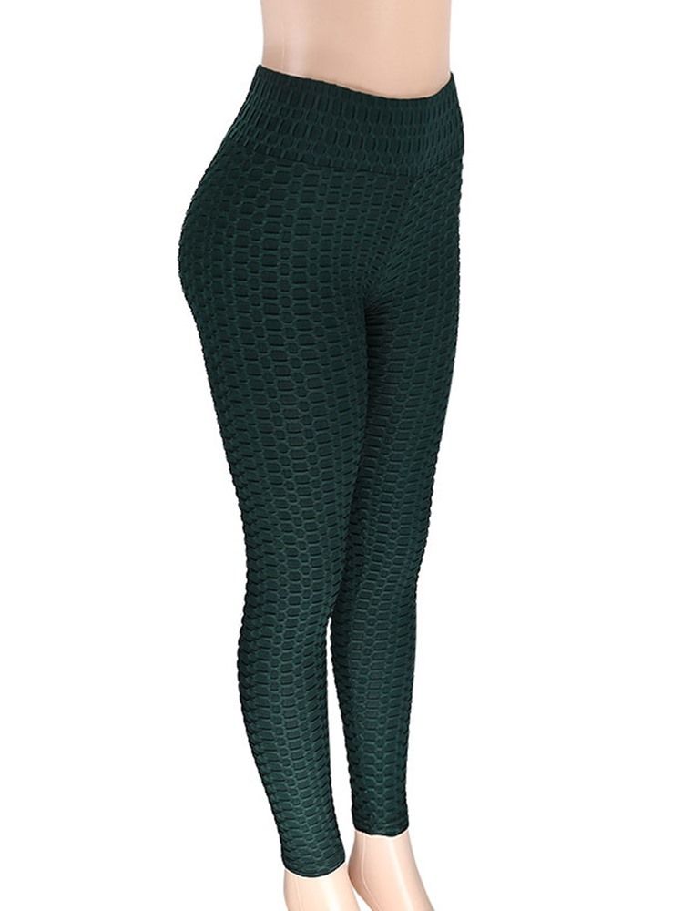 Solid Sports Casual Yogabukser For Kvinner Høy Midje Tiktok Leggings