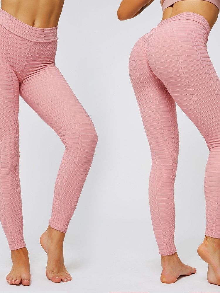 Stripe Nylon Kvinnelige Ankellengde Yogabukser Høy Midje Tiktok Leggings