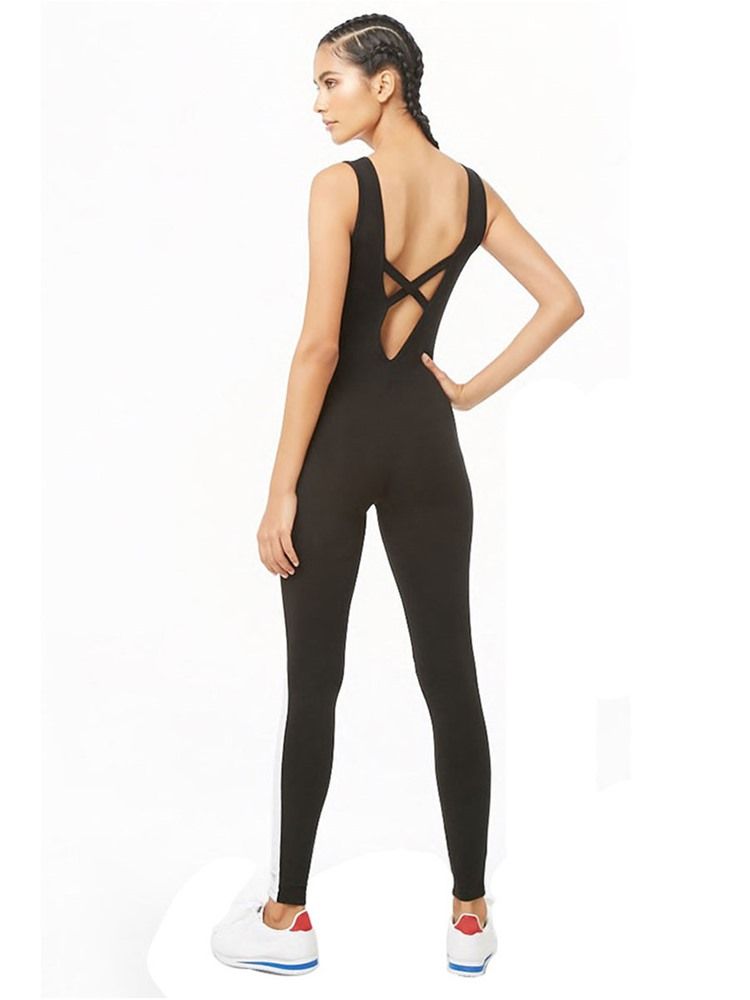 Stripe treningsstudio for kvinner Sport Fitness Yoga Bukser Jumpsuits