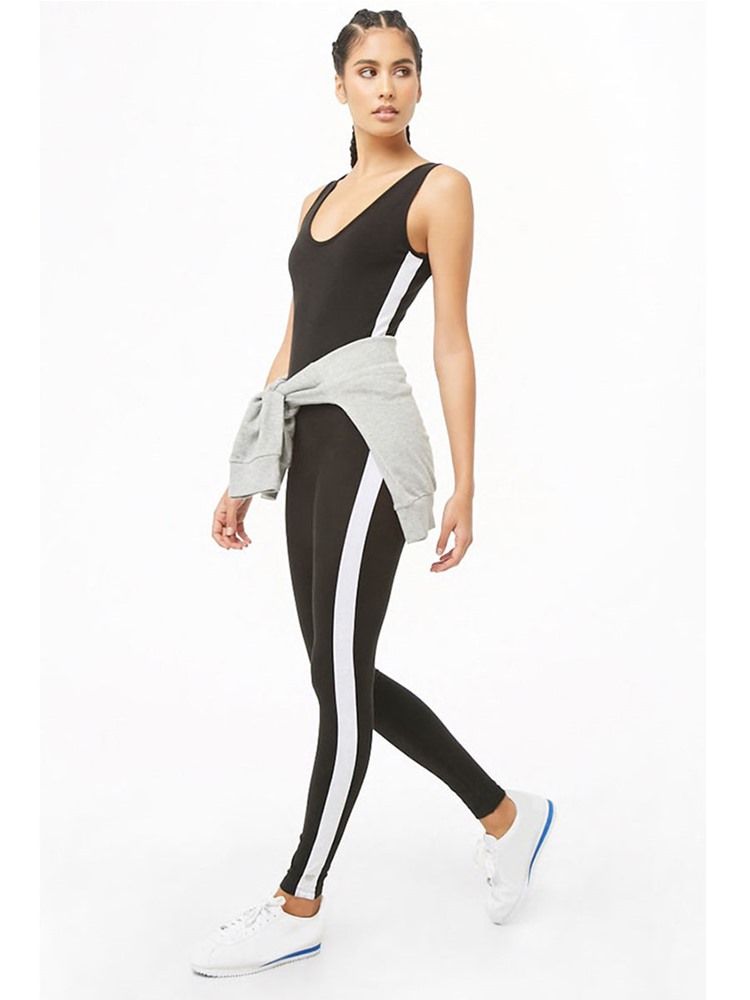 Stripe treningsstudio for kvinner Sport Fitness Yoga Bukser Jumpsuits