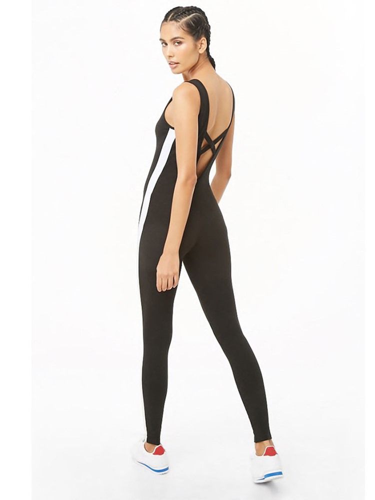 Stripe treningsstudio for kvinner Sport Fitness Yoga Bukser Jumpsuits